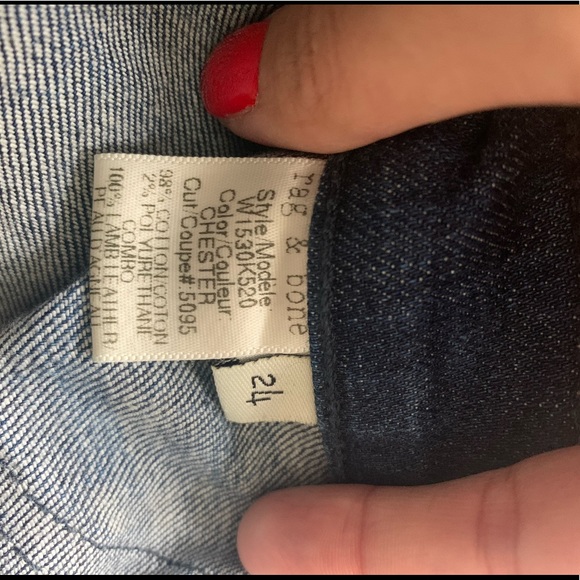 Rag & Bone Skinny Jeans w/ lambskin - Picture 6 of 6